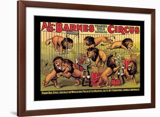 Al G. Barnes Trained Wild Animal Circus-null-Framed Art Print