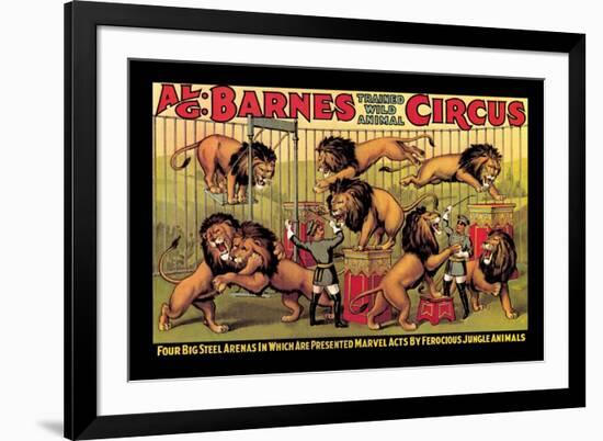 Al G. Barnes Trained Wild Animal Circus-null-Framed Art Print