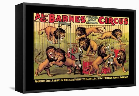 Al G. Barnes Trained Wild Animal Circus-null-Framed Stretched Canvas