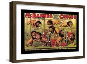 Al G. Barnes Trained Wild Animal Circus-null-Framed Art Print