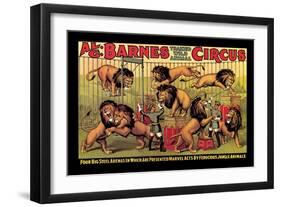 Al G. Barnes Trained Wild Animal Circus-null-Framed Art Print