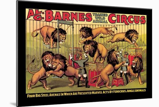 Al G. Barnes Trained Wild Animal Circus-null-Mounted Art Print