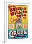 "Al G. Kelly & Miller Bros. 2nd Largest Circus: the Tallest Animal on Earth", Circa 1941-null-Framed Giclee Print