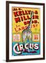 "Al G. Kelly & Miller Bros. 2nd Largest Circus: the Tallest Animal on Earth", Circa 1941-null-Framed Giclee Print