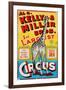 "Al G. Kelly & Miller Bros. 2nd Largest Circus: the Tallest Animal on Earth", Circa 1941-null-Framed Premium Giclee Print
