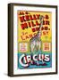 "Al G. Kelly & Miller Bros. 2nd Largest Circus: the Tallest Animal on Earth", Circa 1941-null-Framed Premium Giclee Print