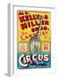 "Al G. Kelly & Miller Bros. 2nd Largest Circus: the Tallest Animal on Earth", Circa 1941-null-Framed Giclee Print