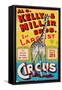 "Al G. Kelly & Miller Bros. 2nd Largest Circus: the Tallest Animal on Earth", Circa 1941-null-Framed Stretched Canvas