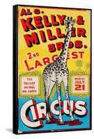 "Al G. Kelly & Miller Bros. 2nd Largest Circus: the Tallest Animal on Earth", Circa 1941-null-Framed Stretched Canvas