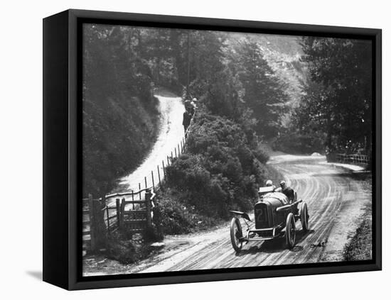 Al Guinness in a Sunbeam, Isle of Man Tt Race, 1914-null-Framed Stretched Canvas