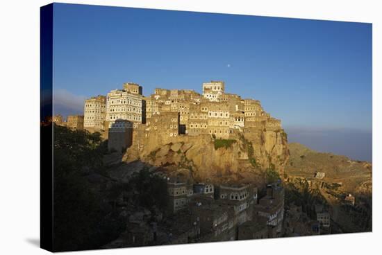 Al Hajjarah Village, Djebel Haraz, Yemen, Middle East-Bruno Morandi-Stretched Canvas