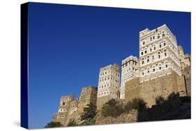 Al Hajjarah Village, Djebel Haraz, Yemen, Middle East-Bruno Morandi-Stretched Canvas