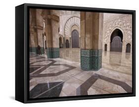 Al-Hassan II Mosque, Casablanca, Morocco-William Sutton-Framed Stretched Canvas