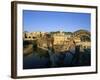 Al Jaabariys, Norias (Nourias) (Water Wheels), and the Al Nour Mosque, Hama, Syria-Bruno Morandi-Framed Photographic Print