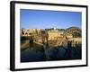 Al Jaabariys, Norias (Nourias) (Water Wheels), and the Al Nour Mosque, Hama, Syria-Bruno Morandi-Framed Photographic Print