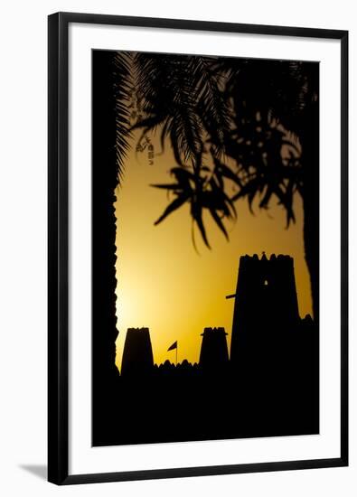 Al Jahili Fort at Sunset, Al Jahili Park, Al Ain, Abu Dhabi, United Arab Emirates, Middle East-Frank Fell-Framed Photographic Print