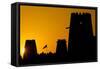 Al Jahili Fort at Sunset, Al Jahili Park, Al Ain, Abu Dhabi, United Arab Emirates, Middle East-Frank Fell-Framed Stretched Canvas