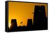 Al Jahili Fort at Sunset, Al Jahili Park, Al Ain, Abu Dhabi, United Arab Emirates, Middle East-Frank Fell-Framed Stretched Canvas