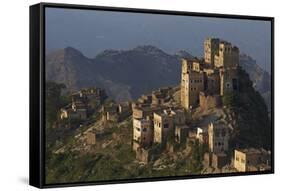 Al Jaray Village, Al Mahwit Region, Central Mountains, Yemen, Middle East-Bruno Morandi-Framed Stretched Canvas