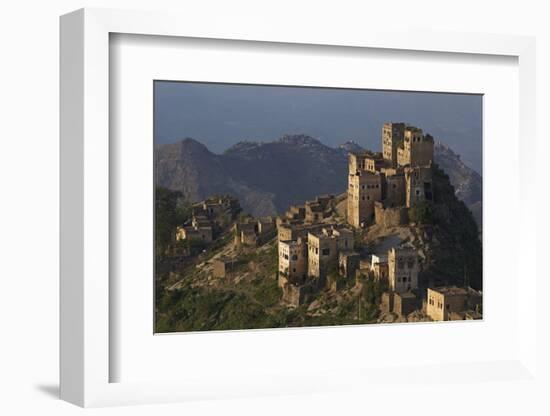 Al Jaray Village, Al Mahwit Region, Central Mountains, Yemen, Middle East-Bruno Morandi-Framed Photographic Print