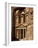 Al Khazneh, Rock-Cut Building Called the Treasury, Archaeological Site, Petra, Jordan, Middle East-Neale Clarke-Framed Photographic Print