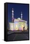 Al Majaz Mosque, Illuminated, Sharjah Light Festival, Al Majaz Park, Corniche Street-Axel Schmies-Framed Stretched Canvas