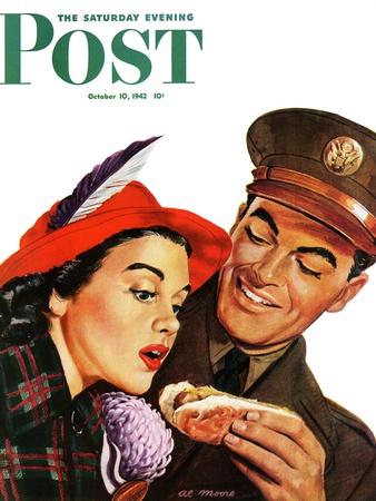"Hot Dog for a Hot Date," Saturday Evening Post Cover, October 10, 1942