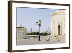 Al Noor Mosque, Corniche Street, Emirate of Sharjah, United Arab Emirates, Arabian Peninsula-Axel Schmies-Framed Photographic Print