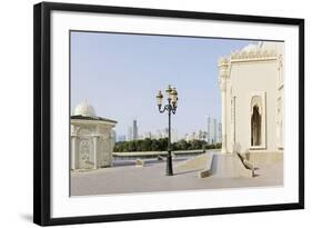 Al Noor Mosque, Corniche Street, Emirate of Sharjah, United Arab Emirates, Arabian Peninsula-Axel Schmies-Framed Photographic Print
