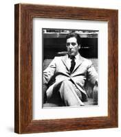 Al Pacino sitting on a Chair, Cross Legs Pose in Formal Outfit Black and White-Movie Star News-Framed Photo