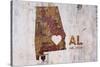 AL Rusty Cementwall Heart-Red Atlas Designs-Stretched Canvas