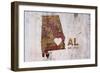 AL Rusty Cementwall Heart-Red Atlas Designs-Framed Giclee Print