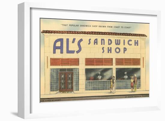 Al's Sandwich Shop-null-Framed Art Print