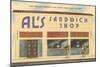 Al's Sandwich Shop-null-Mounted Art Print