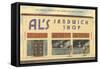 Al's Sandwich Shop-null-Framed Stretched Canvas