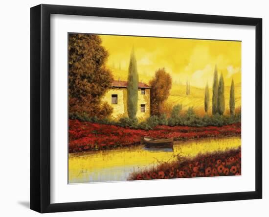 Al Tramonto Sul Fiume-Guido Borelli-Framed Giclee Print