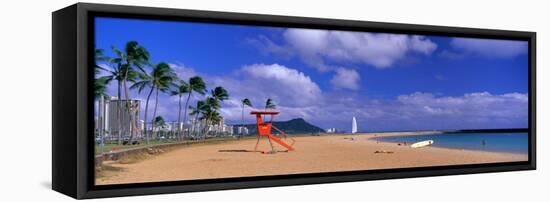 Ala Moana Beach Honolulu Hi-null-Framed Stretched Canvas