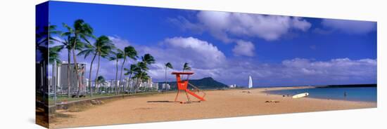 Ala Moana Beach Honolulu Hi-null-Stretched Canvas