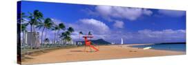 Ala Moana Beach Honolulu Hi-null-Stretched Canvas