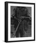 Alabama African American Tenant Farmer Holding a Hoe, June 1936-Dorothea Lange-Framed Photo