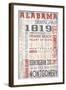 Alabama - Barnwood Typography-Lantern Press-Framed Art Print