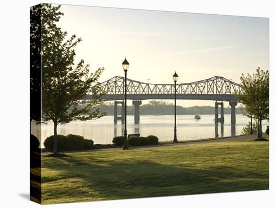 Alabama, Decatur, Rhodes Ferry Park, Steamboat Bill Memorial Bridge, USA-John Coletti-Stretched Canvas