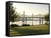 Alabama, Decatur, Rhodes Ferry Park, Steamboat Bill Memorial Bridge, USA-John Coletti-Framed Stretched Canvas