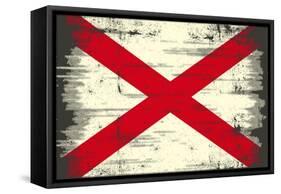 Alabama Grunge Flag-TINTIN75-Framed Stretched Canvas