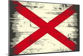 Alabama Grunge Flag-TINTIN75-Mounted Art Print