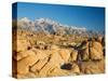 Alabama Hills with the Eastern Sierra Nevada Range, Lone Pine, California, USA-Jamie & Judy Wild-Stretched Canvas