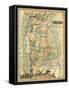 Alabama - Panoramic Map - Alabama-Lantern Press-Framed Stretched Canvas