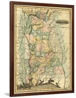 Alabama - Panoramic Map - Alabama-Lantern Press-Framed Art Print