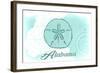 Alabama - Sand Dollar - Teal - Coastal Icon-Lantern Press-Framed Art Print