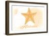 Alabama - Starfish - Yellow - Coastal Icon-Lantern Press-Framed Art Print